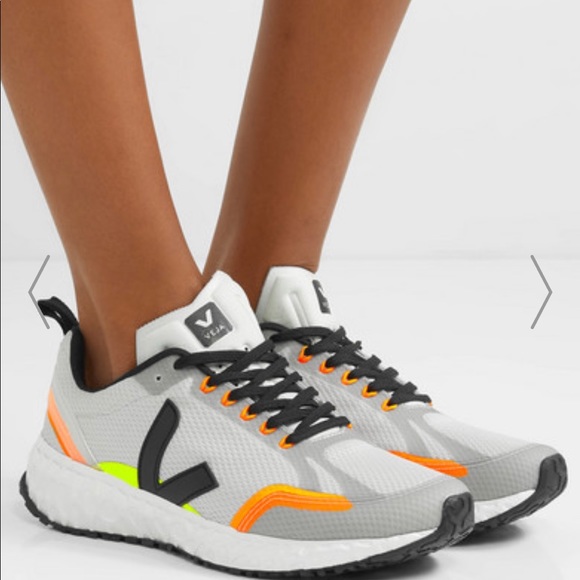 Veja condor mesh light grey black Clearance